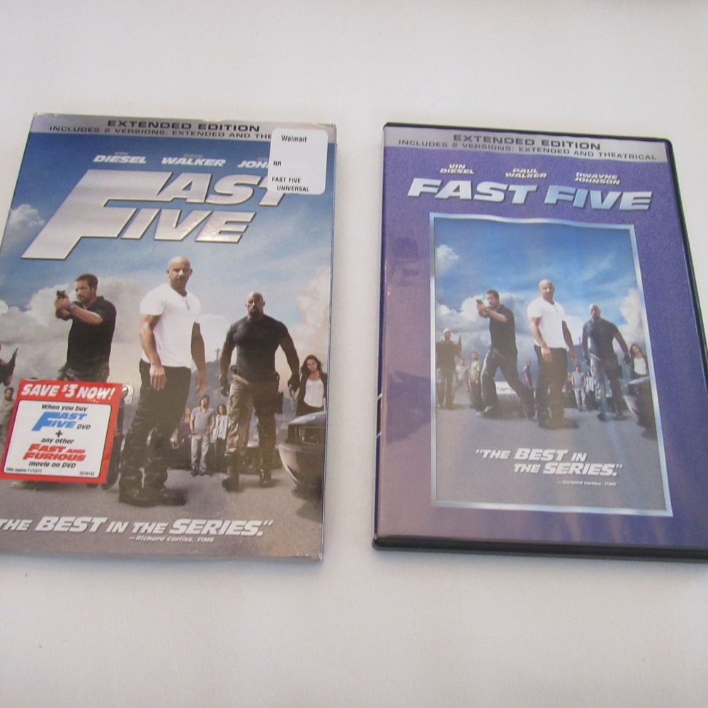 Fast‎ Five DVD Extended Edition Vin Diesel Paul Walker Dwayne Johnson Action